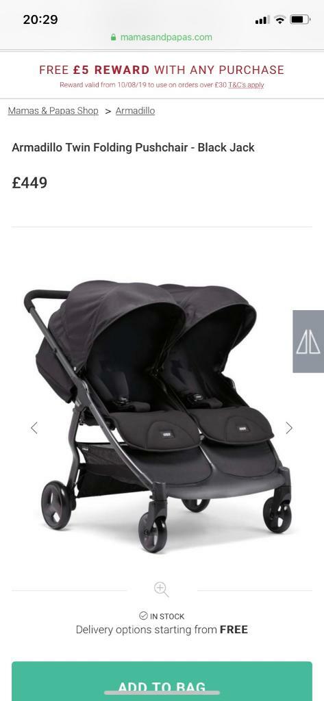 armadillo double pushchair